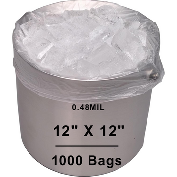 12X12 inches Ice Bucket Liner for Hospitality Industry 0.48 Mil HDPE
